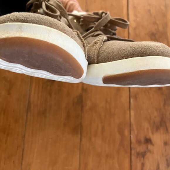 Cole Haan tan suede faux fleece lined sneakers. Super light, soft and comfy. - Picture 5 of 10